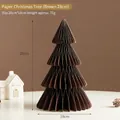 Dekorativer 28 cm brauner Wabenpapier-Weihnachtsbaum für die festliche Tischdeko - 28cm / Braun