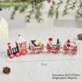 Μινιατούρα ξύλινο χριστουγεννιάτικο τρένο για γιορτινή διακόσμηση τραπεζιού χειμώνα - Ξύλινο Τρένο (Στυλ 2)