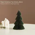 20cm grüner Weihnachtsbaum aus Wabenpapier für die festliche Tischdekoration - 20cm / Grün