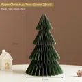 Eleganter grüner 28 cm Origami-Papier-Weihnachtsbaum für festliche Tischdekorationen - 28cm / Grün