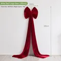 Elegant large wine red velvet Christmas bow decoration for festive holiday scenes, 180cm - 180cm / Burgundy