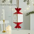 Feestelijke rood-witte ijzeren snoep kersthanger 26x14cm voor boom en vakantiedecoratie - Rood & Wit Gestippelde Snoep Stijl (S648)