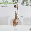 Realistic climbing squirrel hanging ornament for Christmas tree decor, size 24cm - A Small Squirrel Climbing Pole