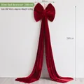 Grande fiocco in velluto rosso vino per decorazioni natalizie, lunghezza 280 cm casa - Fiocco Rosso Vino (280cm)