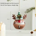 Handgemaakte ijzeren kerstbel in de vorm van een rendier, afmetingen 18x14 cm voor decoratie - Rendier Stijl (M10446)