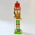 Detailed handcrafted wooden nutcracker golfer figurine with golf club on white base - Golf Style (SB58592) / H38cm Base Diameter 9cm