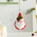 Schattige kerstman ijzeren bel hangende decoratie, 19x13cm rode metalen bel kerstversiering - Kerstman Stijl (M10447)