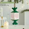 Χριστουγεννιάτικο μεταλλικό κρεμαστό κόσμημα καραμέλα, πράσινο και λευκό, 26x14cm - Στυλ Καραμέλας με Πράσινο & Λευκό Σπειροειδές (S648)