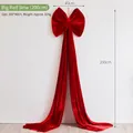 Fiocco gigante in velluto rosso da 200cm per albero di Natale e decorazione murale - 200cm / Rosso
