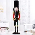 Tradizionale soldato schiaccianoci in legno stile britannico da 60cm per Natale - Guardia con Colbacco e Spada / Multicolore