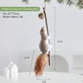 Realistic foam squirrel hanging ornament with pinecone for Christmas tree decoration - H Medium Squirrel Climbing Pole