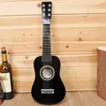 21-inch black wooden acoustic guitar for children beginners and gifts - Black