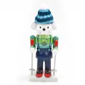 Dettaglio della statuina schiaccianoci orso polare da 18 cm con la sua tenuta da sci - Stile Piccolo Orso Sciando (SB58533) / 18cm / Teddy Bear