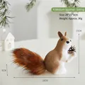 Handcrafted simulation sitting squirrel Christmas ornament with pinecone decor 28cm - K Medium Squirrel Sitting