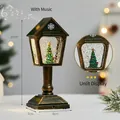 Vintage green mailbox Christmas music water lamp with tree and glitter snow globe - Retro Mailbox (Christmas Tree) / Green