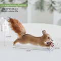 Realistic large running squirrel ornament with pinecone for Christmas tree decor - Large Running Squirrel Style L