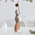 Lifelike foam squirrel climbing branch Christmas ornament with pinecone, 42cm height - Large Climbing Squirrel On Rod Style N