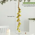 Golden iron Christmas bell hanging decoration with 12 bells for festive decor - 12 Linked Pendants / Set of 12 / S012 Gold Iron Bell