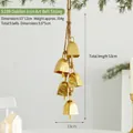 Handcrafted Christmas golden iron bell cluster hanging decoration with natural jute rope - S189 Gold Iron Bell String