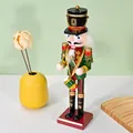 30cm hand-painted wooden nutcracker soldier drummer figurine for holiday home decor - Drummer Soldier Style / 30cm