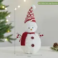 Large 27cm plush Christmas snowman ornament with red pointed hat and scarf decoration - Mini Pointed Hat Large Snowman