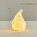 Glowing white ceramic Santa Claus ornament for festive Christmas tabletop decor - Ceramic Santa Style (YZ-24631)