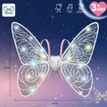 Electric glowing butterfly fairy wings with music and lights for girls, size 64x65cm - 840 Pink Butterfly Wings / 64x65cm (English Color Box)
