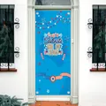 Patriotic 4th of July outdoor door cover banner with fireworks and flag design - Proud Celebration Style (HL-Independence Day Door Hanging 03) / 1 Piece