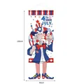 Independence Day patriotic hanging banner with cartoon Uncle Sam design, 100x40cm - Uncle Sam Style (HL-Old Man Hanging Banner 04) / 100x40cm / Multicolor