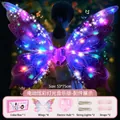 Electric glowing butterfly wings with music and LED lights, fairy costume for girls - Colorful Butterfly Wings / Large (53x75cm)
