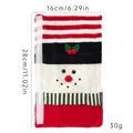 Knitted Christmas snowman refrigerator handle cover, 28x16cm festive home ornament - Snowman / J-JY123