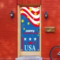 Patriotic USA Independence Day outdoor door banner with stars and stripes design for parties - Greeting Heart Style (HL-Independence Day Door Hanging 01) / 1 Piece
