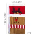Christmas reindeer themed plush refrigerator handle cover with measurement details in 28cm height - Elk / J-JY124