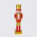 Detailed 25cm wooden Nutcracker soldier figurine Christmas decoration for festive holiday party - 25cm / Drumming