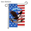 Patriotic Independence Day garden flag featuring a majestic bald eagle and USA flag design - Bald Eagle Freedom Style (HL-Independence Flag 02) / 30x42cm
