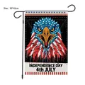 Independence Day decorative garden flag featuring a patriotic American eagle and black stand - Graffiti Eagle Independence Day Style (HL-Independence Flag 04) / 30x42cm