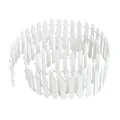 Miniature white wooden picket fence roll for Christmas micro-landscape DIY projects - White Fence