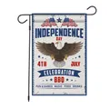 American Independence Day outdoor garden flag with eagle and US flag design 30x42cm size - Retro Eagle Memorial Style (HL-Independence Flag 06) / 30x42cm