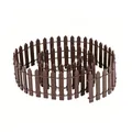 Miniature brown flexible fence for DIY Christmas micro-landscape scenery decoration - Coffee Brown Fence