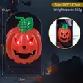 Timbre de calabaza para Halloween con ojos rojos brillantes, tamaño 19,5x11x2 cm - Calabaza / Naranja