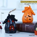 Decorazione Halloween casa stregata arancione con ragno e pipistrelli, altezza 10cm - Stile Ragno / Unità Singola