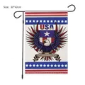 USA Independence Day garden flag with eagle print and metal stand for outdoor decor - Realistic Eagle USA Style (HL-Independence Flag 010) / 30x42cm
