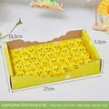 Box of 36 cute yellow plush Easter chicks for DIY crafts, home decoration and gift favors - Colorful Box Chick / Set of 36