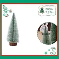 20cm mini artificial Christmas tree with snow effect and wooden base for DIY micro-landscaping - A-S14 20cm Snow Tipped Pine Tree