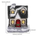 Miniature Christmas snow house figurine DIY accessory for micro landscape decor - Q-J70 C1 Style Small House Model (1615)