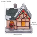 Miniature Christmas house figurine resin craft for DIY fairy garden village landscape - Q-J71 D Style Small House Model (1615)