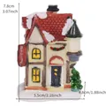 Miniature Christmas house figurine with dimensions 7.8x5.5x4.8cm for micro landscape DIY decor - Q-J72 D1 Style Small House Model (1517)