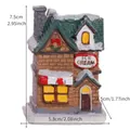 Miniature Christmas ice cream shop figurine, 7.5cm high for DIY landscape decor - Q-J73 E Style Small House Model (1517)