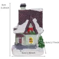 Miniature Christmas house figurine for micro landscape DIY decoration with dimensions - Q-J74 F Style Small House Model (1517)