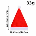 Cappello classico di Babbo Natale rosso e bianco 35x26,5 cm per Natale - Stile Velluto Dorato Bambino